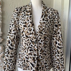 Calvin Klein leopard print jacket.
